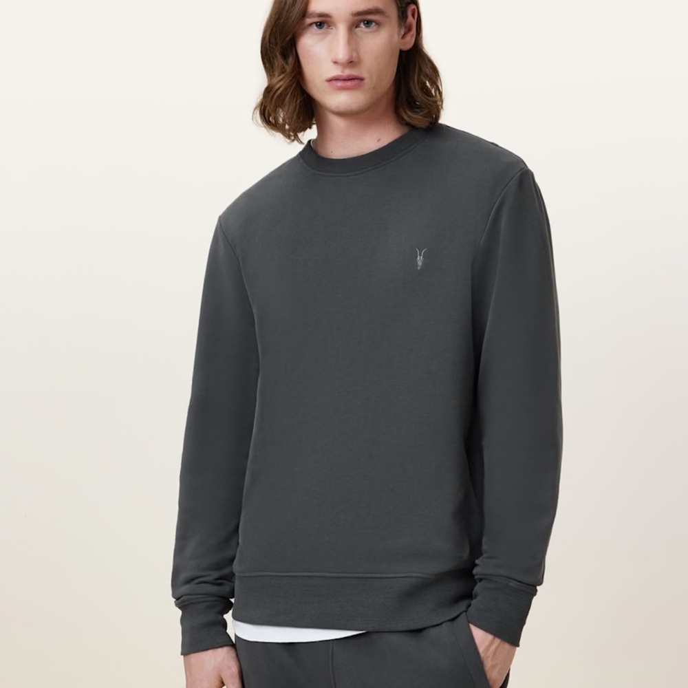 All Saints Charcoal Crewneck Sweater